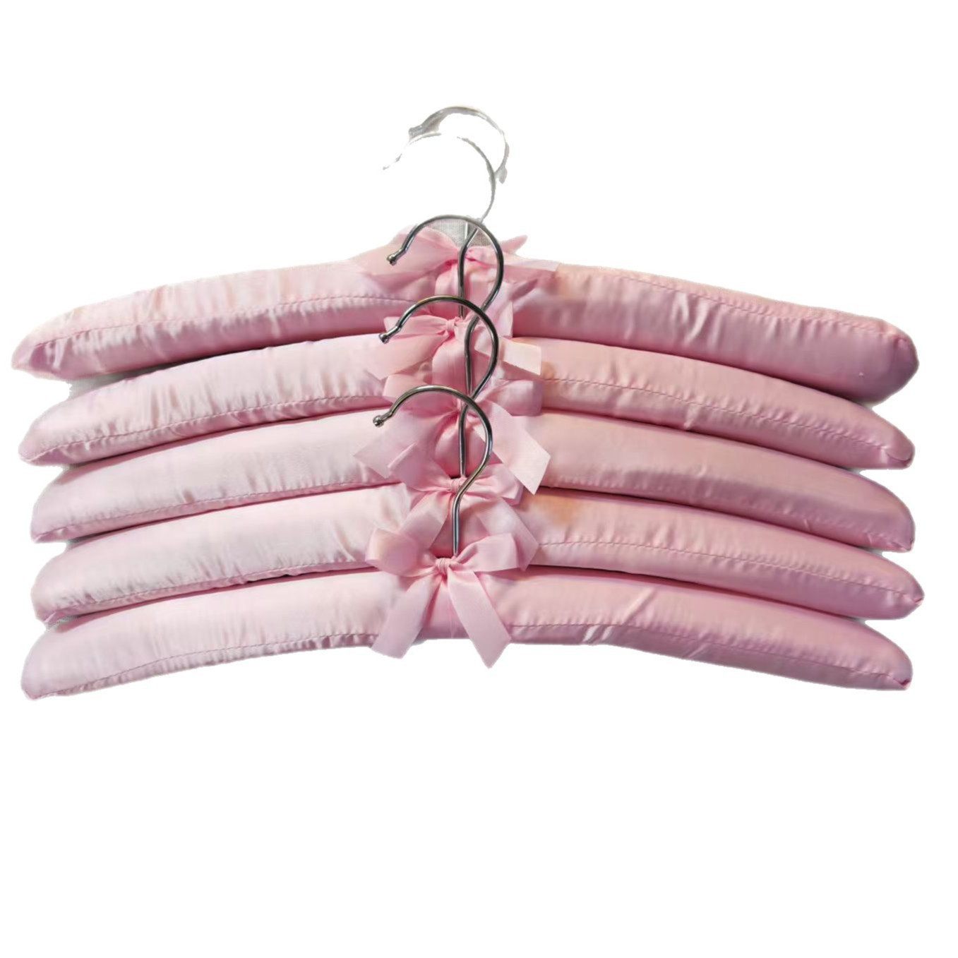 Satin Cloth Hangers for Cheongsam Dresses, Dress Hangers, Silk Cloth Hangers, Cloth-Covered Sponge Hangers for Home, Hotel, and Guesthouse Use
