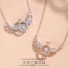 Angel Smart Necklace Clavicle Chain Beating Heart Wings Female Niche Design Simple Flying Wings Inlaid with Gold Plating