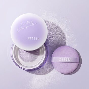 ZEESEA Zizi Color Small Purple Box Honey Powder Dispersed Powder Make-up Powder Lasting Oil Control Waterproof Sweat Pose genuine goods