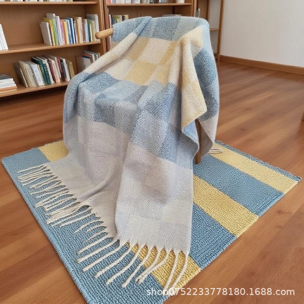 Nordic Style Living Room Sofa Blanket Knitted Nap Blanket Office Summer Air Conditioning Blanket Bedside Towel Car Cover Blanket