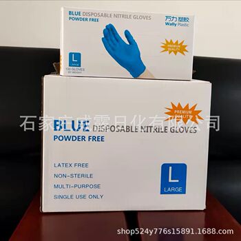 Disposable Ding Qing Gloves Universal Blue Labor Protection Food Grade Waterproof Household Cross-border Protective Nitrile Gloves Wholesale