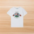 No. 6 scallop landscape painting white