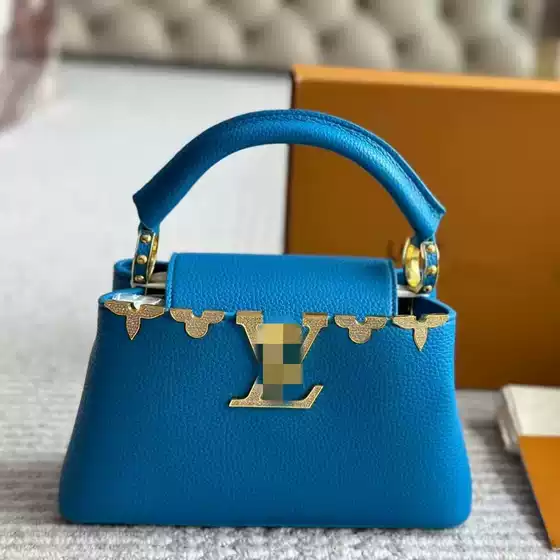 Cross-Border New Model Cap Lady Bag Genuine Leather Handbag Single Shoulder Crossbody Handbag Women's Fashion Handbag Killer Bag