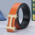 Lychee pattern orange-gold buckle