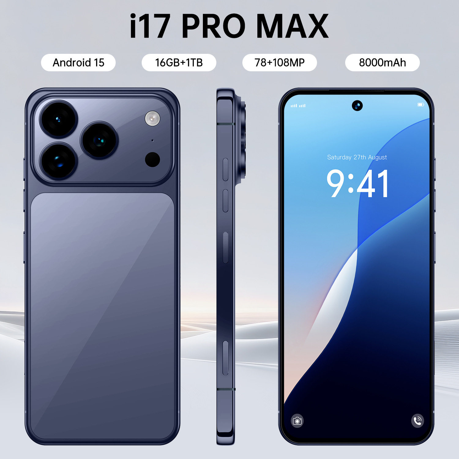 爆款i17 Promax大屏4g网络6.6英寸智能手机热销数码跨境爆款厂家