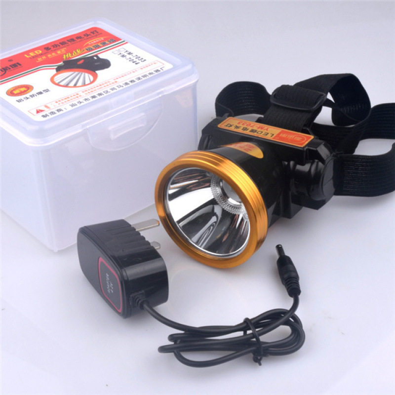 Outdoor Head-Mounted Night Riding Fishing Night Fishing Miner's Lamp Flashlight Led High-Brightness Strong Light Long-Range Lithium Battery Rechargeable Headlight