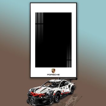3.5cm Thickness Carefully Selected Compatible with Lego Wall Building Block Display Photo Frame Porsche 911 Bugatti Ferrari Frame