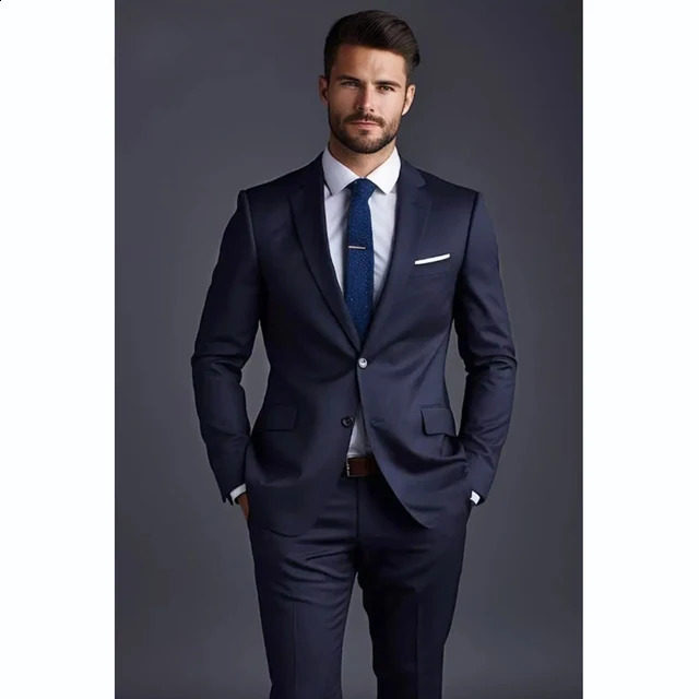 Men's Suit Two-piece Suit Jacket Pants Banquet Suit