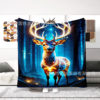 Animal Deer Print Four Seasons Casual Flannel Blanket, Lunch Break Blanket, Air Conditioning Blanket