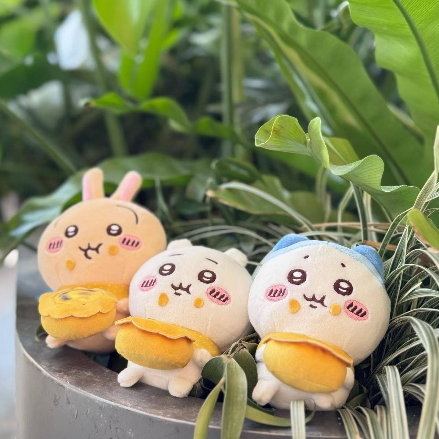 日系自嘲熊蛋挞系列毛绒公仔挂件可爱吉依小八钥匙扣玩偶书包挂饰