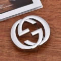 4.0 double g silver buckle