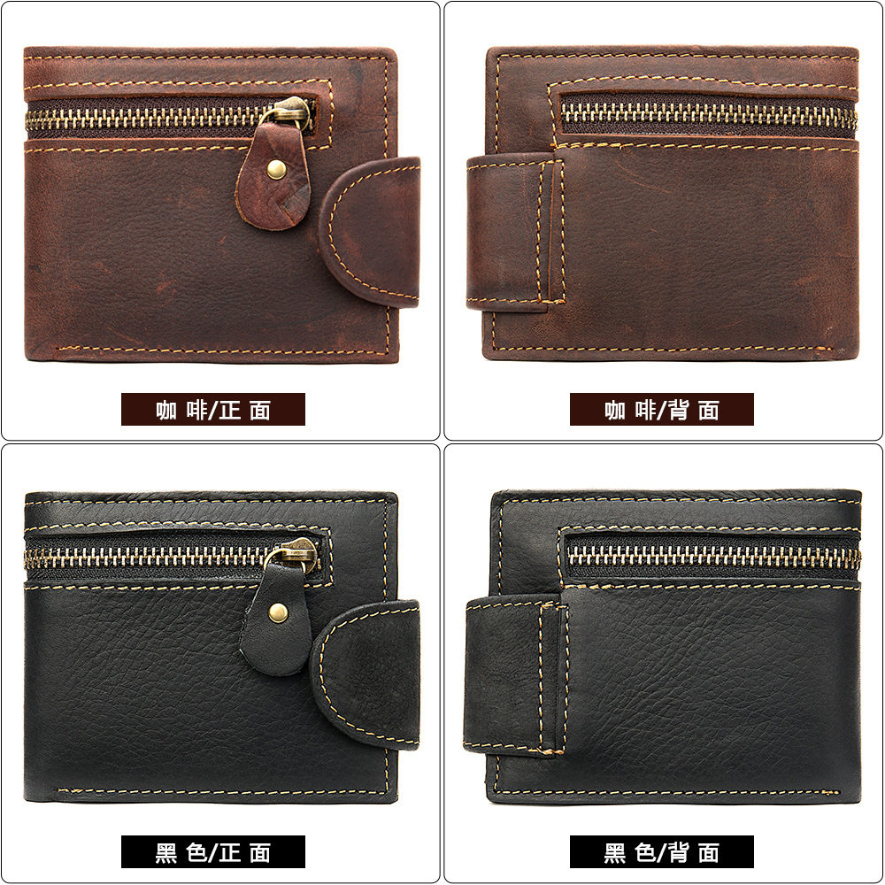 Margaret 2023 New Retro Fashion Wallet Driver's License Wallet First Layer Cowhide Men's Wallet Thin Section