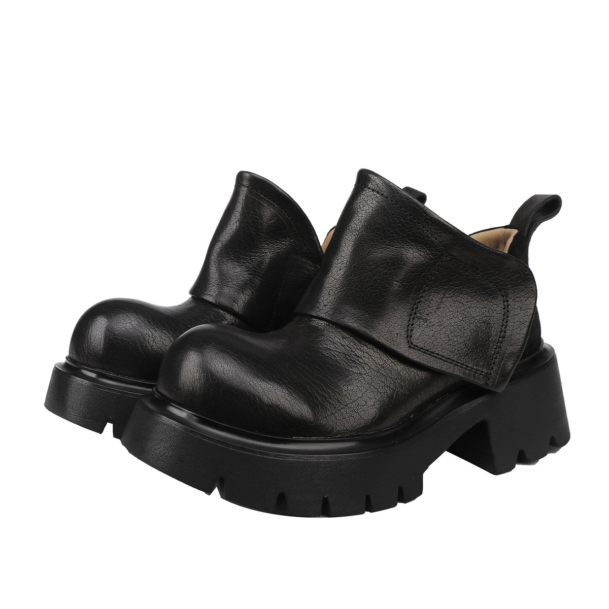 Boot Martin nữ da bò sáp cổ ngắn phong cách cổ điển — màu đen, nâu