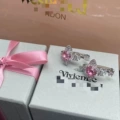 Pink mermaid tears earrings