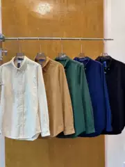 Pony Autumn and Winter New Style Corduroy Shirt for Men and Women, Retro Fashion Long-Sleeved Classic Shirt