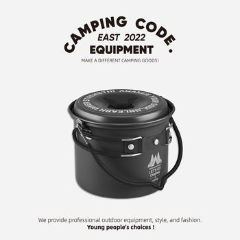 Cross-border Outdoor Marching Pot Kettle Portable Folding Storage Camping Cookware Field Kitchen Tactical Aluminum Pot