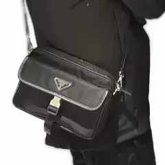New Men's Shoulder Bag Nylon Bag Men's Crossbody Bag Youth Casual Internet Celebrity Two-In-One Small Bag