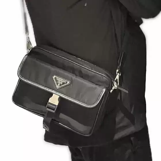 New Men's Shoulder Bag Nylon Bag Men's Crossbody Bag Youth Casual Internet Celebrity Two-In-One Small Bag