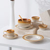 Customized Dish Set Household Ceramic Tableware 2023 New Simple Modern Housewarming Bowls and Chopsticks High-End Bowls and Plates