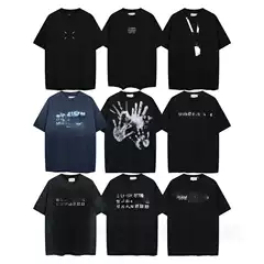 High Version Short-Sleeved Summer Loose Letter Embroider Label Printing T-Shirt for Men and Women Couples