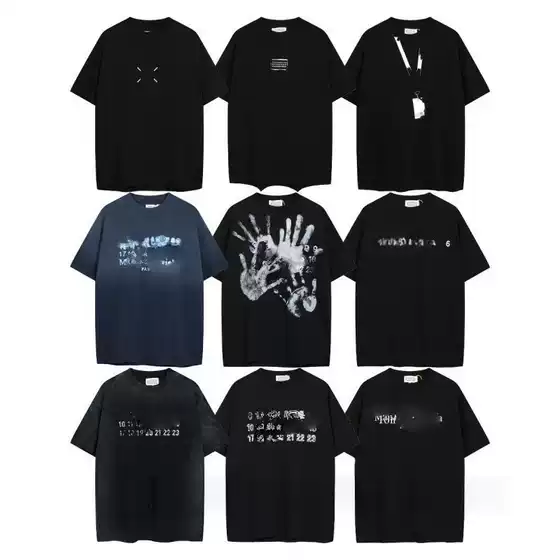 High Version Short-Sleeved Summer Loose Letter Embroider Label Printing T-Shirt for Men and Women Couples