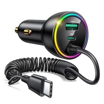 Cross-Border New High-Power Car Charger 2C1A Super Fast Charging Supports Multi-Interface Car Model Universal Cigarette Lighter