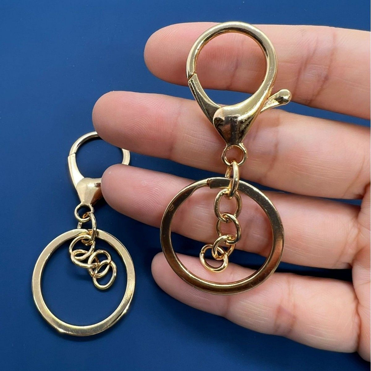 Wholesale In-Stock Lobster Clasp Three-Piece Set Four-Section Chain DIY Hardware Metal Chain Keychain Doll Pendant Accessories
