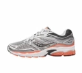 Gray and orange men's shoes