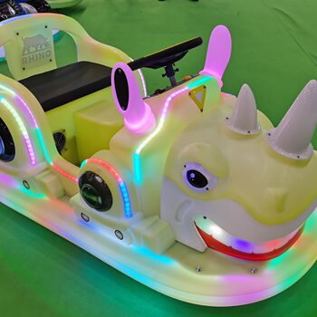Cartoon Luminous Parent-Child Bumper Car Square Glowing Amusement Electric Toy Car Scan Code to Start Remote Control Car Racing