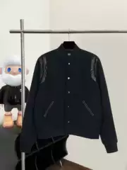 Correct version SLP wind spell sheepskin thread tide brand Y high version men's and women's wool close woven baseball suit jacket jacket