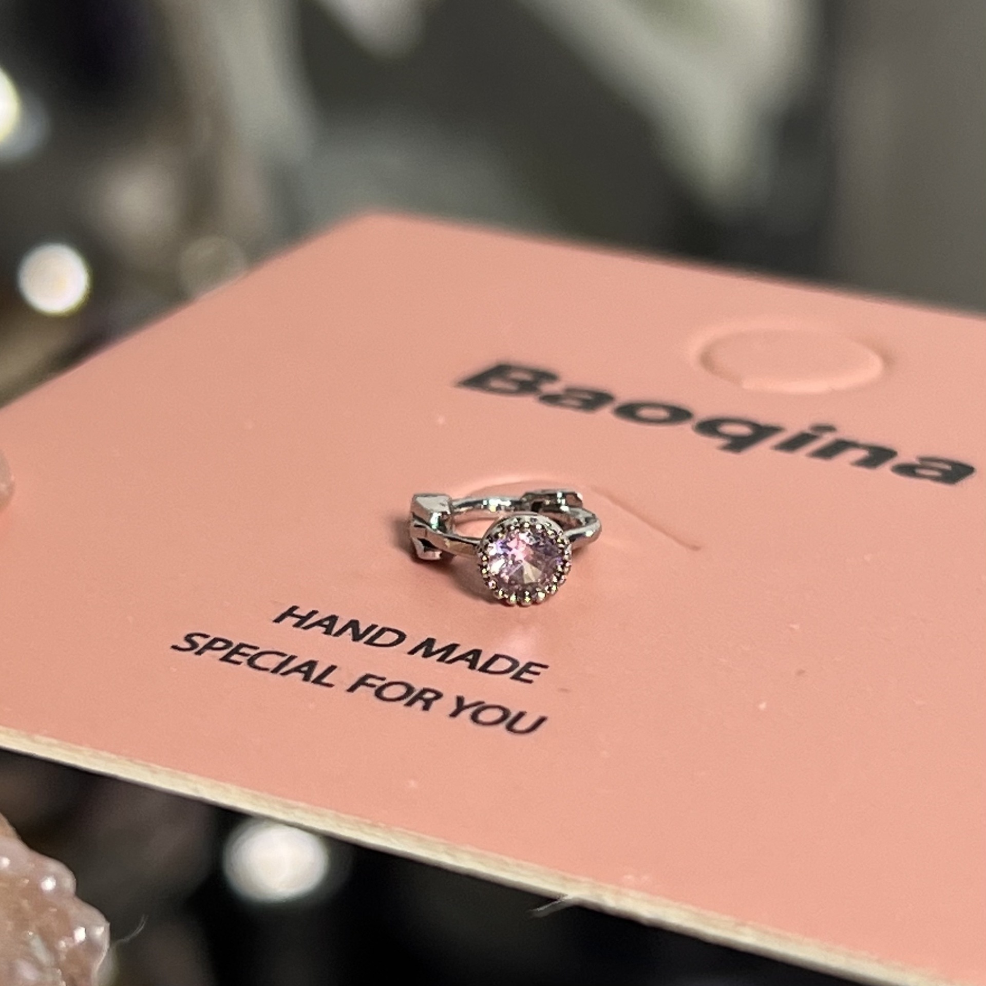 960 ピンクダイヤモンド イヤーカフ (シングル)