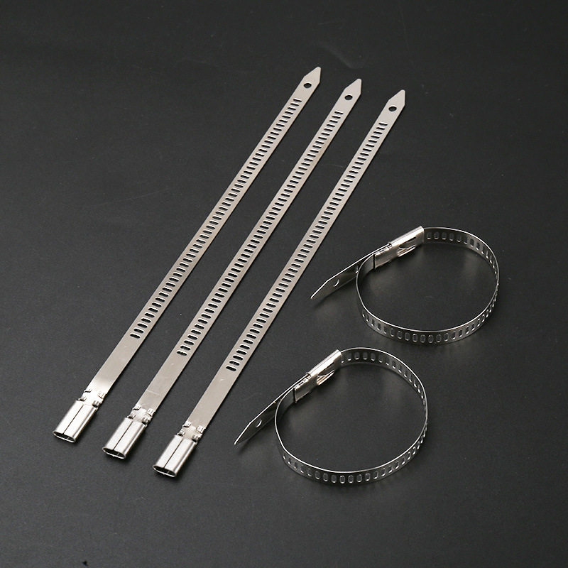 Three-Hook Stepped Cable Ties, High Temperature Resistant Self-Locking Straps, Marine Metal 304 Stainless Steel Cable Ties Wholesale