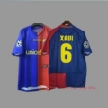 2008-09 UEFA Champions League Winner Barcelona Home with #6 Xavi + Patch