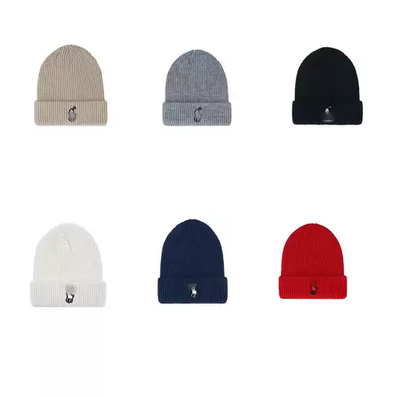 Autumn and Winter New Polo Woolen Hat Classic Pony Pattern Thickeneded Warm Windproof Hat Cold Hat Knitted Hat