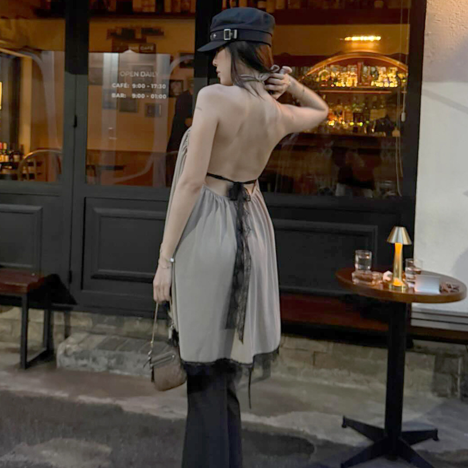Summer Satin Off Shoulder Dress Sexy Backless Loose Fit Deep V Neck Elegant Evening Wear Wholesale Available