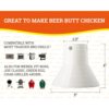 Ceramic Vertical Beer Can Chicken Rack Grill Bbq Flavor Infused Chicken Burner Essential
