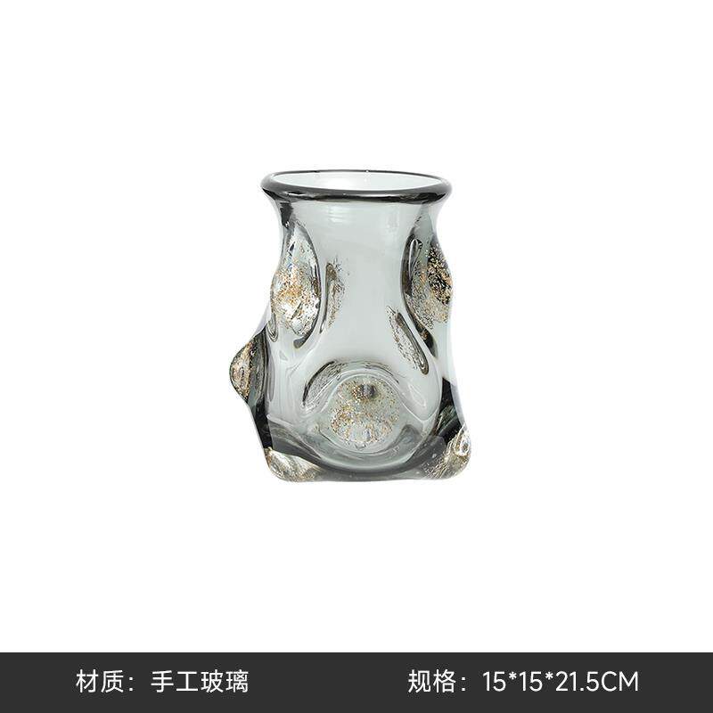 轻奢现代玻璃花瓶多款样板间售楼处北欧家居客厅餐桌软装家居饰品