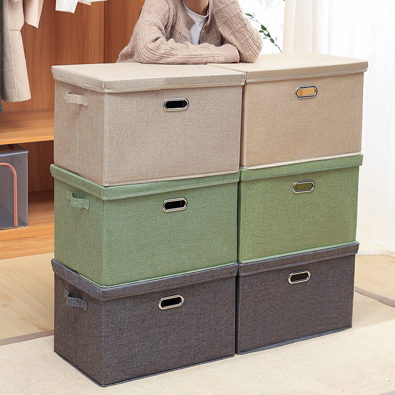 Clothes Storage Box, Thickened, Foldable, Large Capacity, Household Storage Box, Fabric with Lid, Drawer-Type Wardrobe Storage Box