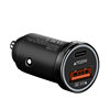 Mini Aluminum Alloy Private Model Car Charger Qc3.0+Pd20W Dual-Port Output 38W Fast Charging Flash Charger
