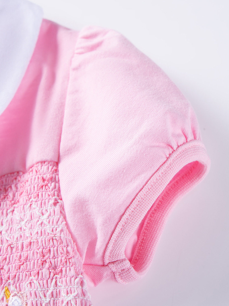 Kids' Dress, New Summer Knitted Short-sleeve Collared Kids' Dress