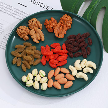 DIY mini children's handmade toy decoration accessories PVC simulation pistachio walnut nut model props
