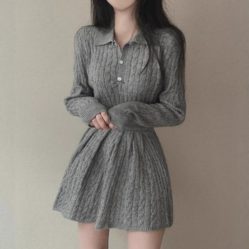 Korean Fat Mi Slimming Look and Flesh-Covering Suit Pure Lust Sexy Playful Two-Piece Set 2025 New Knitted Sweater Pleated Skirt