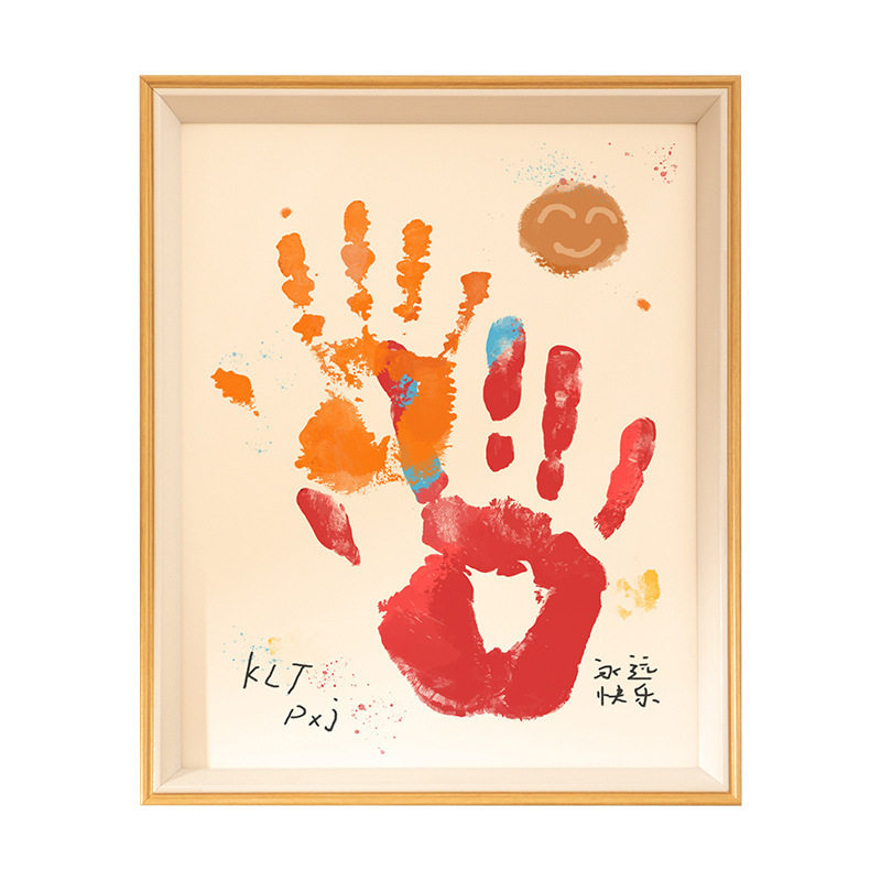 Handprint Photo Frame Wooden Handmade DIY Frame Decoration Kidsren Couple Double Specimen Picture Frame Table Factory Wholesale