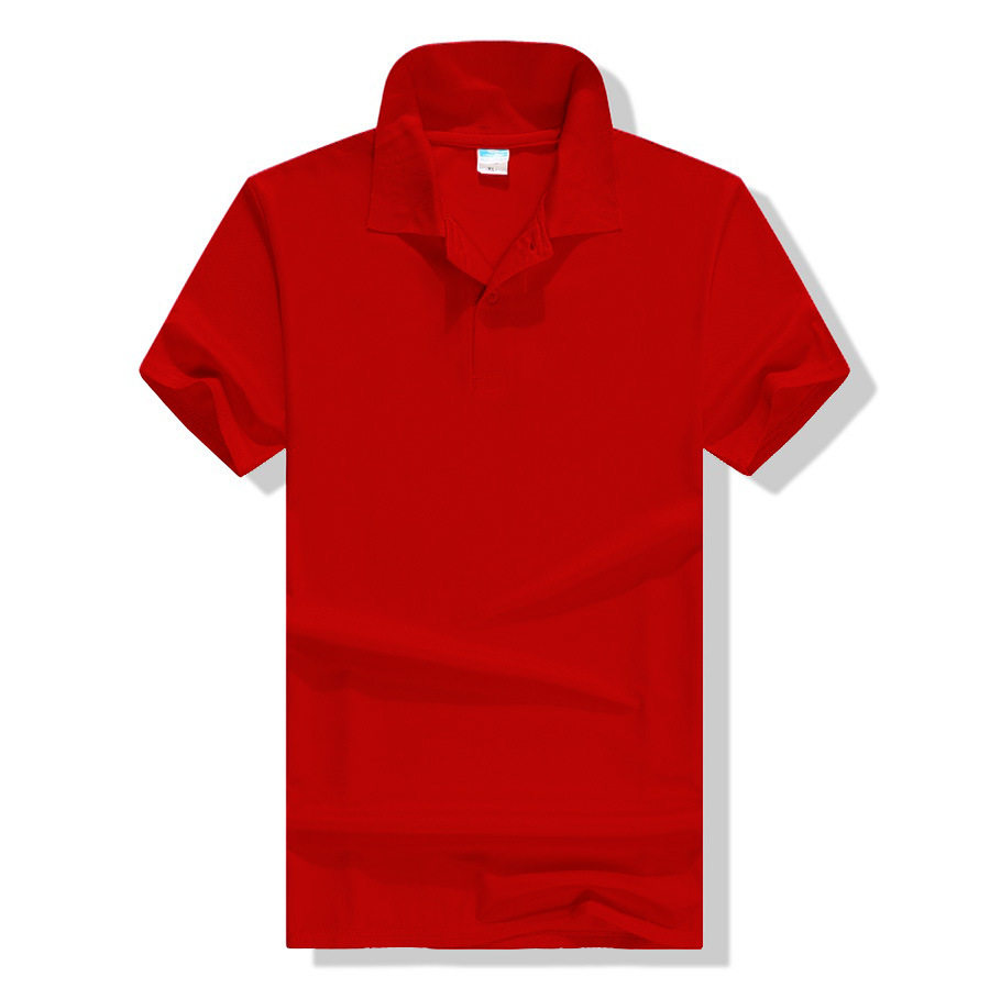 厂家批发制定夏季纯色短袖t恤工作服polo衫企业文化宣传服印logo