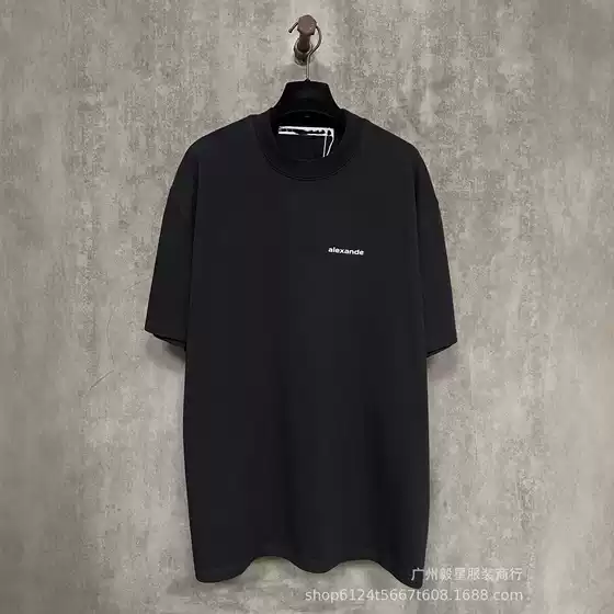 Heavy Weight 400g King Chest Small Logo Printed Short-Sleeved Round Neck Short-Sleeved Os Loose and Versatile European and American Men's and Women's T-Shirts
