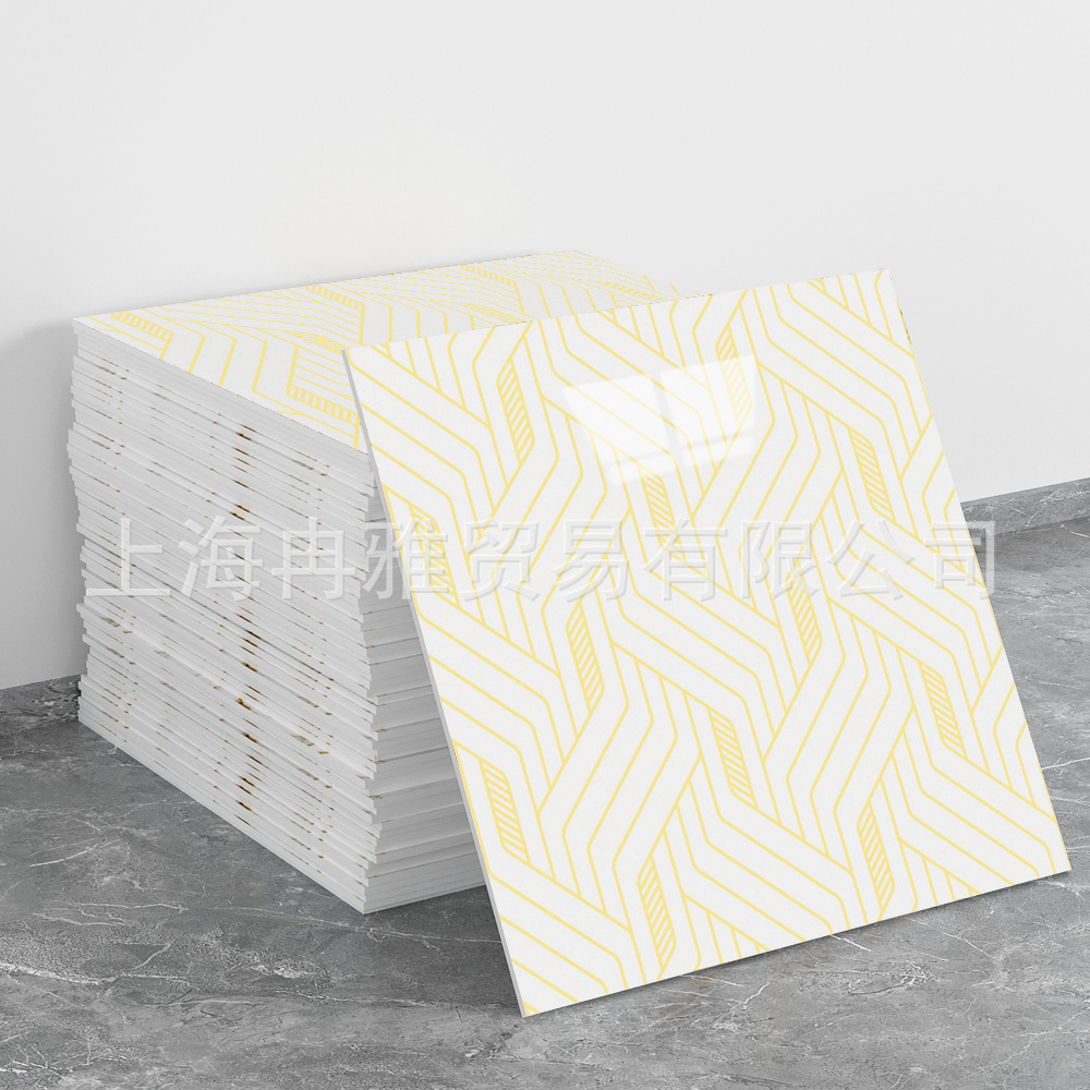 跨境外贸仿大理石鎏金3d墙面翻新装饰贴纸防油防水墙纸自粘瓷砖贴