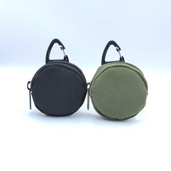 Molle Military Fans Outdoor Portable Triangle Buckle Key Bag Round Oxford Cloth Coin Change Headphone Cosmetics Bag