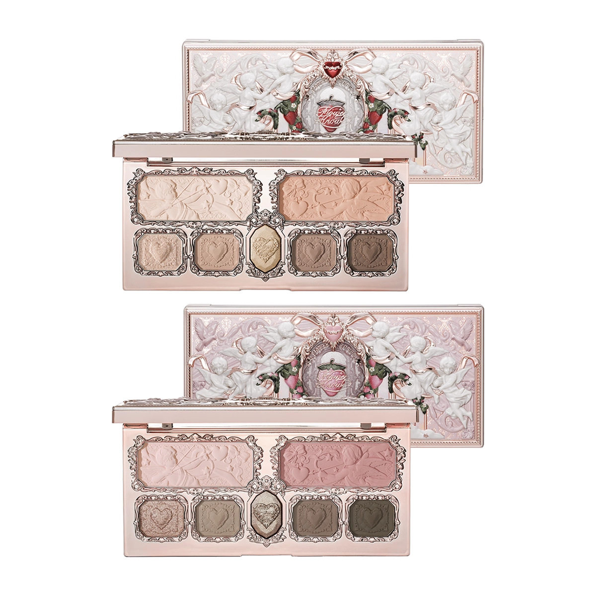Flower Knows Strawberry Cupid Series Facial Comprehensive Palette One Palette Seven Color Eyeshadow Blush Pearlescent
