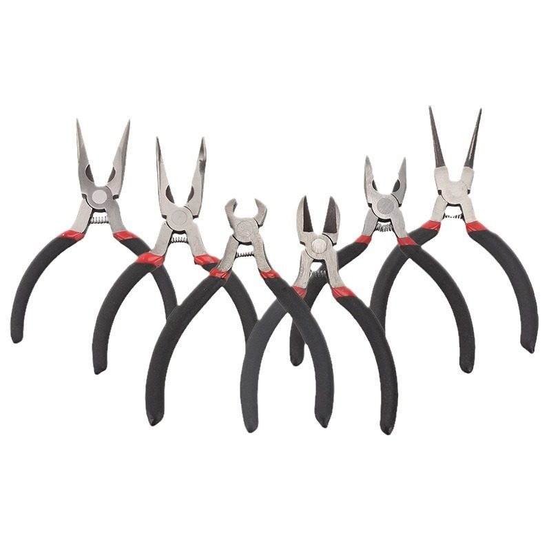 跨境手工diy4.5寸迷你钳尖嘴钳钢丝钳多功能顶切钳珠宝钳工具套装