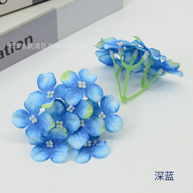 9叉油画绣球仿真花小花DIY手作素材绣球花朵婚庆新娘头饰发饰配花